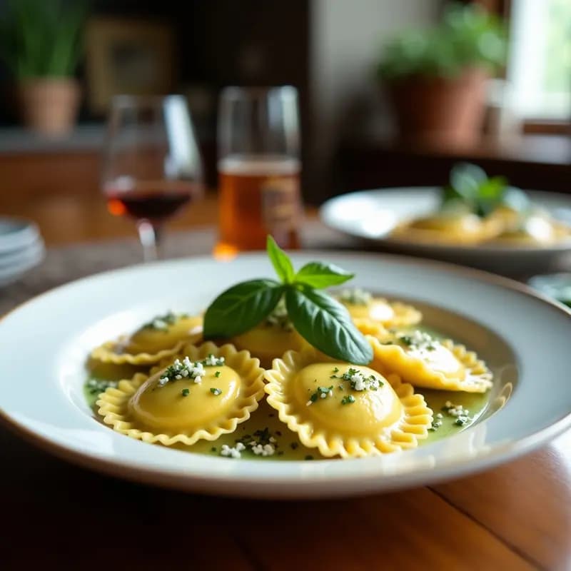 Ravioli de Calabaza y Ricotta Saludable: Receta Italiana en Airfryer con Salsa de Salvia
