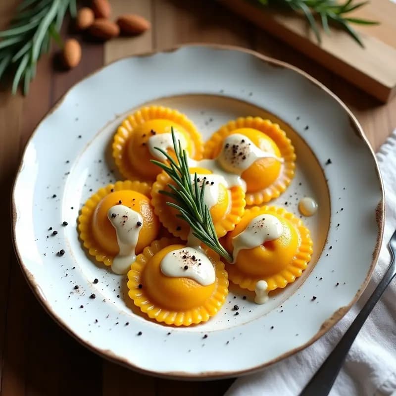 Ravioli de Calabaza y Ricotta de Almendras: Receta Italiana Keto en Thermomix