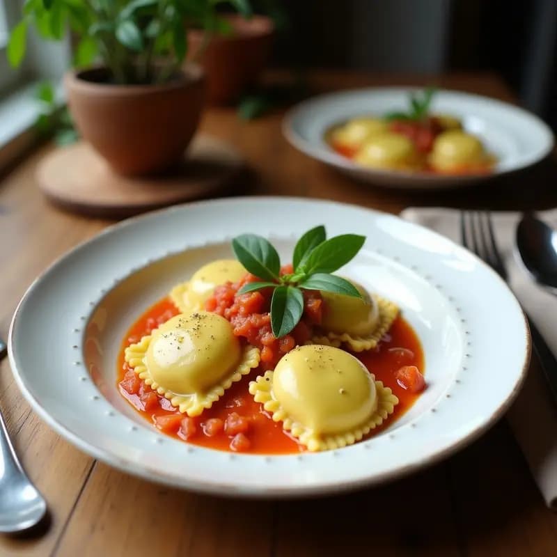 Ravioli de Calabaza y Ricotta: Pasta Italiana Rellena Hecha en Casa