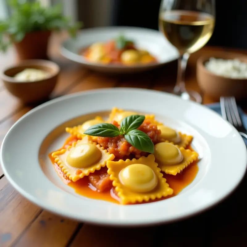 Ravioli de Calabaza y Ricotta: Receta Italiana Vegetariana en Sartén Antiadherente