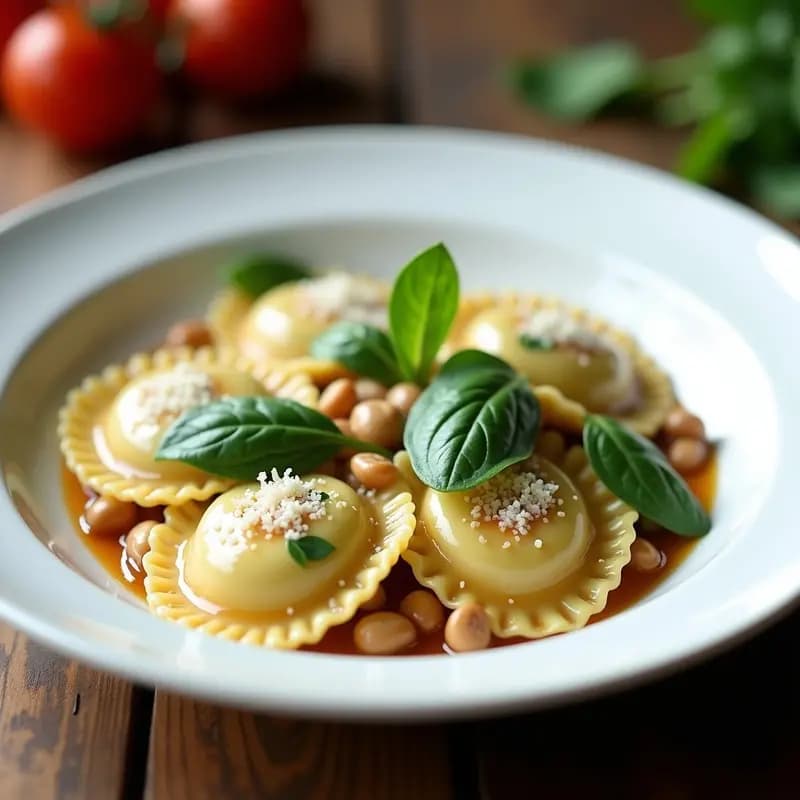 Ravioli de Espinaca y Ricotta con Salsa de Nueces: Receta Italiana Low-Carb con Masa de Konjac