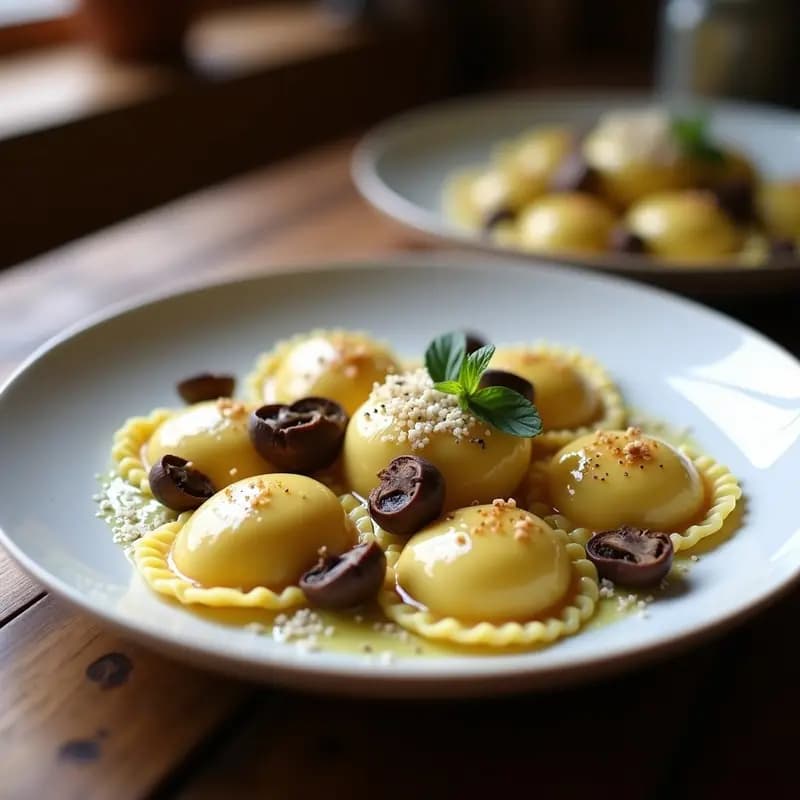 Ravioli de Hongos Porcini y Trufa Negra: Receta Italiana en Thermomix