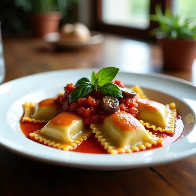 Ravioli de Hongos Portobello y Ricotta de Almendras: Receta Vegana en Thermomix