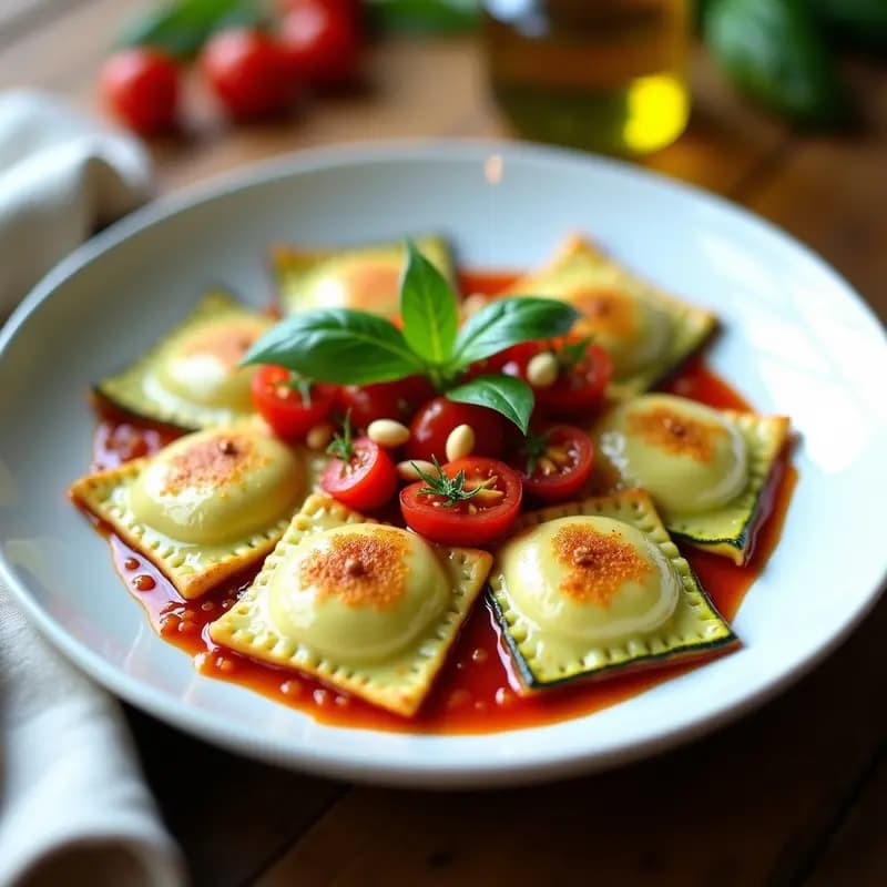 Ravioli Italiano de Calabacín y Ricotta de Anacardos: Receta Vegana y Sin Gluten