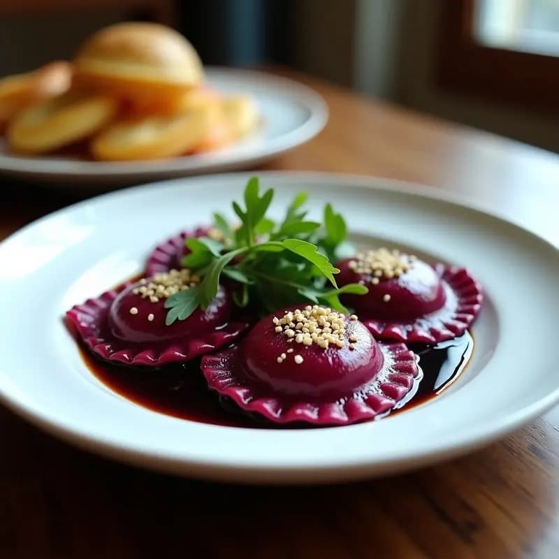 Ravioli de Remolacha con Relleno de Queso de Cabra: Receta Vegana y Colorida en Airfryer