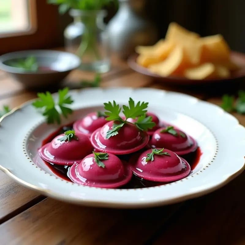 Ravioli de Remolacha y Requesón al Microondas: Receta Italiana Express en 5 Minutos