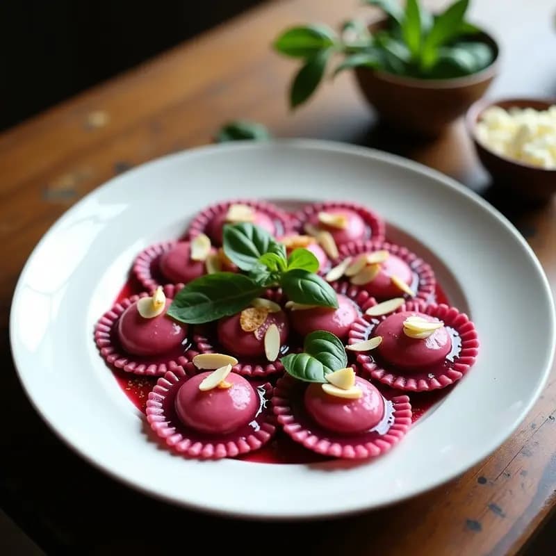 Ravioli de Remolacha y Ricotta: Receta Italiana Sin Horno y Alta en Proteína
