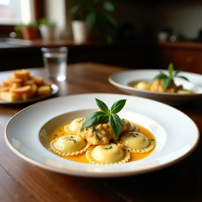 Raviolis de Ricotta y Espinacas con Mantequilla de Salvia: Receta Italiana Casera Sin Harina
