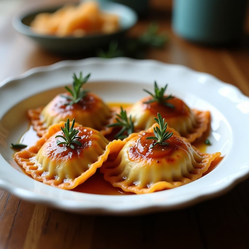Raviolis de Batata Morada y Gorgonzola: Receta Italiana Sin Harina en Airfryer