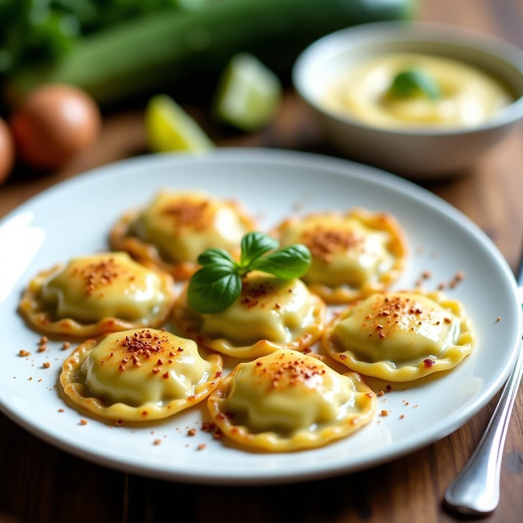 Raviolis de Calabacín Rellenos de Queso de Almendras: Receta Keto Sin Horno