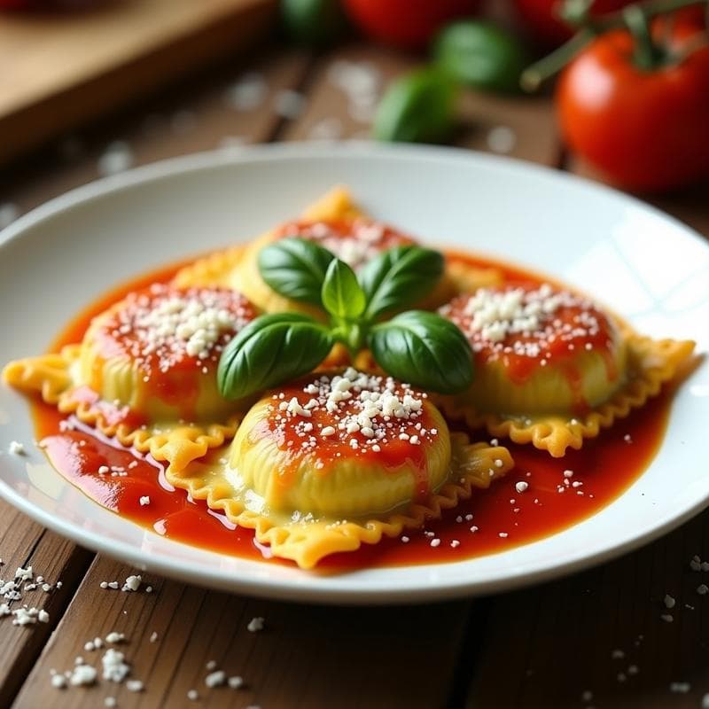 Raviolis de Calabacín y Queso de Cabaña con Salsa de Tomate Casera: Receta Sin Gluten en Airfryer