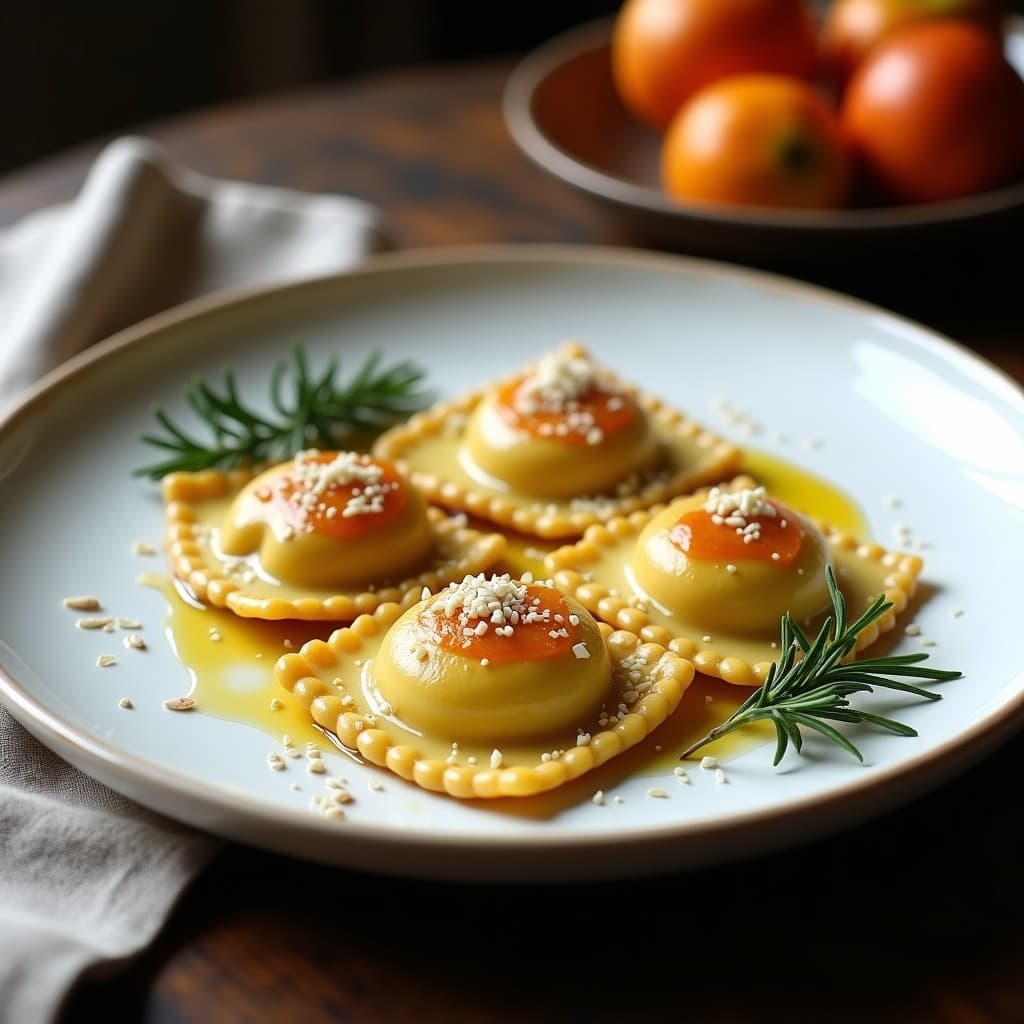 Raviolis de Calabacín Rellenos de Queso de Cacahuete y Mermelada de Higos: Postre Salado Sin Gluten en 25 Minutos