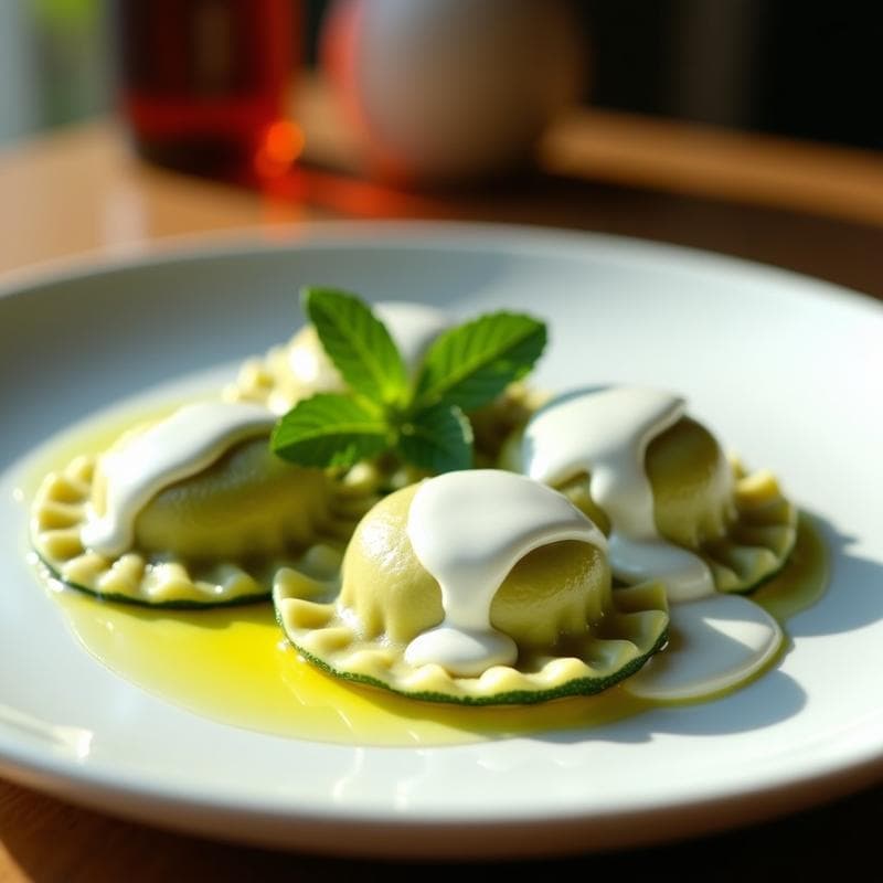 Raviolis de Calabacín Rellenos de Requesón y Hierbabuena: Receta Sin Gluten en Thermomix