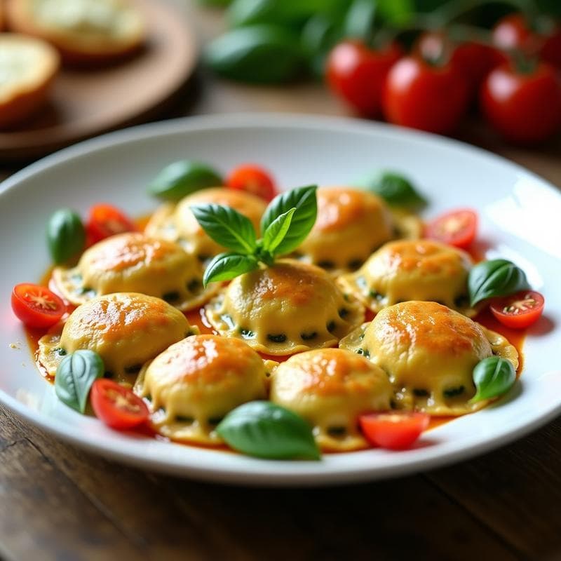 Raviolis de Calabacín Rellenos de Requesón y Hierbas Provenzales: Receta Sin Masa en Airfryer