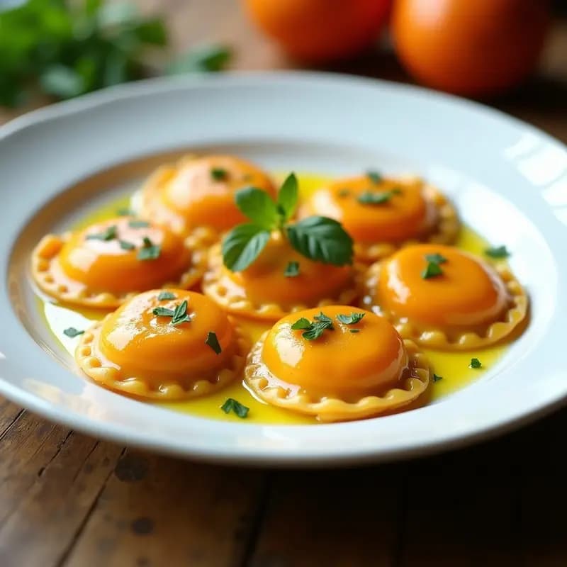 Raviolis de Calabaza Kabocha y Ricotta de Anacardos: Postre Salado Vegano en Thermomix