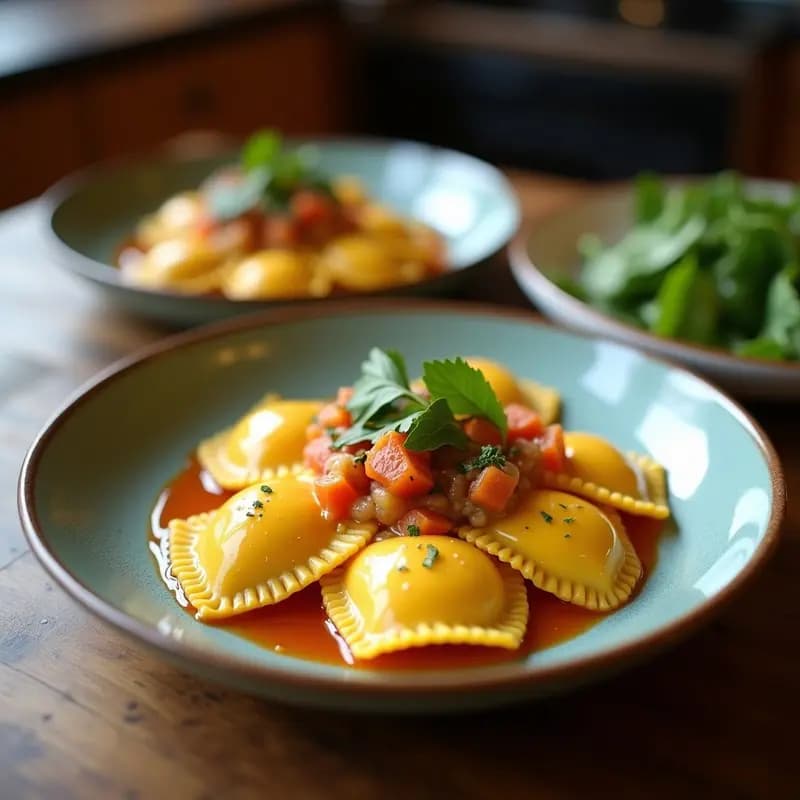 Raviolis de Calabaza y Queso de Castañas: Receta Italiana Vegana en Airfryer