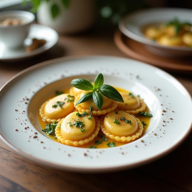 Raviolis de Calabaza y Ricotta de Almendra: Receta Vegana en Thermomix con Salsa de Salvia