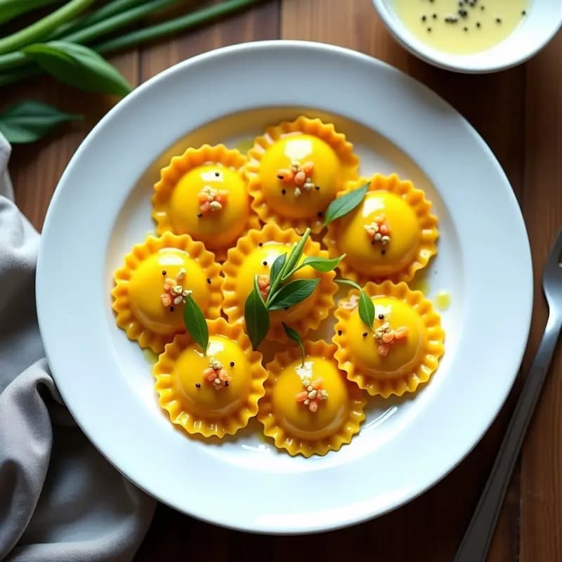 Raviolis de Camarón y Cúrcuma: Receta Italiana con Toque Tailandés en Thermomix