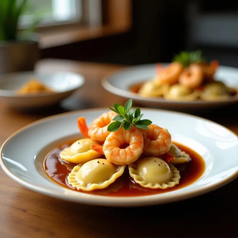 Raviolis Chinos de Camarón y Jengibre: Receta Casera con Salsa de Soya y Ajo