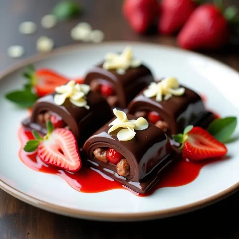 Raviolis de Chocolate Rellenos de Nutella y Fresas: Postre Italiano para Sorprender a Todos