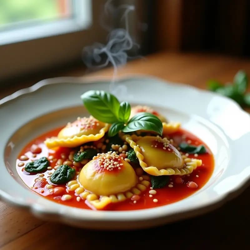 Raviolis de Espinaca y Tofu Ahumado: Receta Italiana Vegana en Thermomix sin Harina