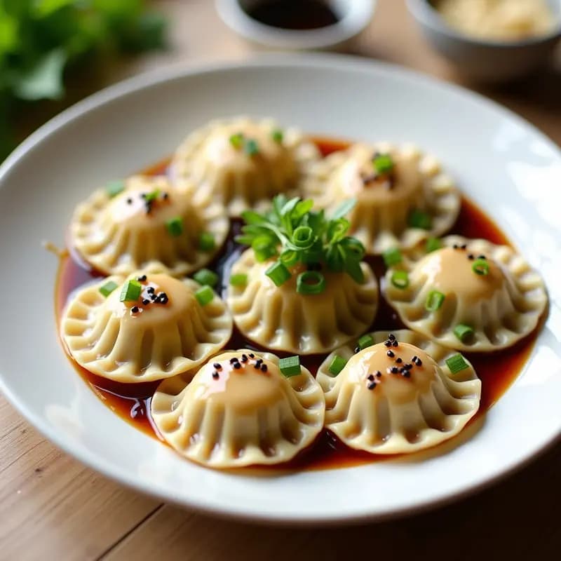 Raviolis Chinos de Espinacas y Tofu: Receta en Wok con Salsa de Sésamo y Soja