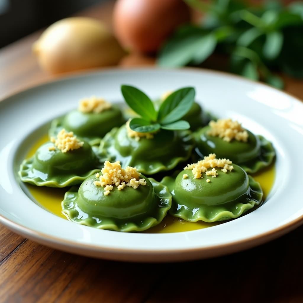 Raviolis de Espirulina y Queso de Anacardos: Pasta Verde Vegana Sin Harina en Thermomix