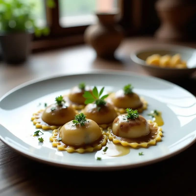 Raviolis de Masa de Konjac Rellenos de Hongos Shiitake y Trufa Negra: Receta Low-Carb con Truco de Mikado