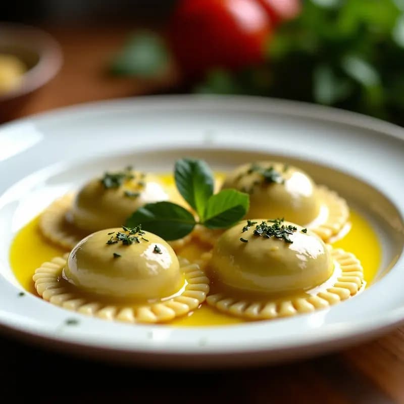 Raviolis de Champiñones Portobello y Espinacas con Salsa de Azafrán: Receta Vegana y Sin Gluten