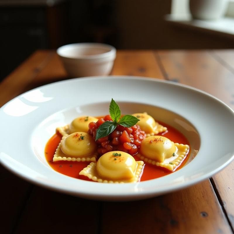 Raviolis de Remolacha y Ricotta con Salsa de Nueces: Receta Italiana Sin Horno en Airfryer