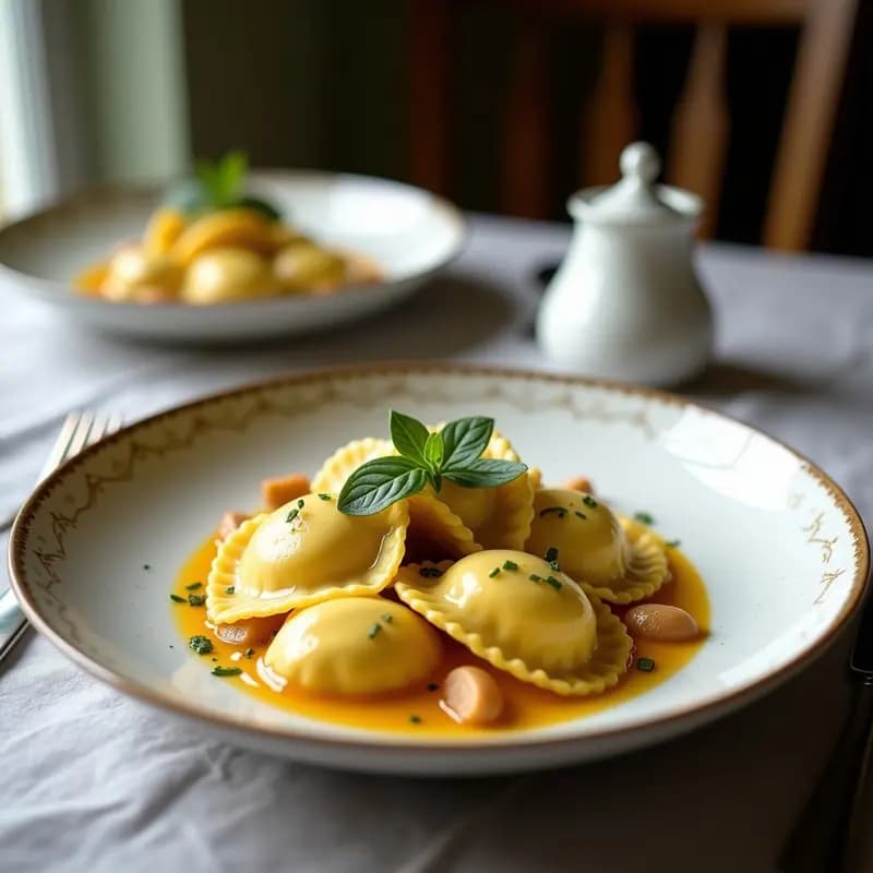 Raviolis de Ricotta y Espárragos con Mantequilla de Salvia: Receta Italiana Gourmet en 30 Minutos