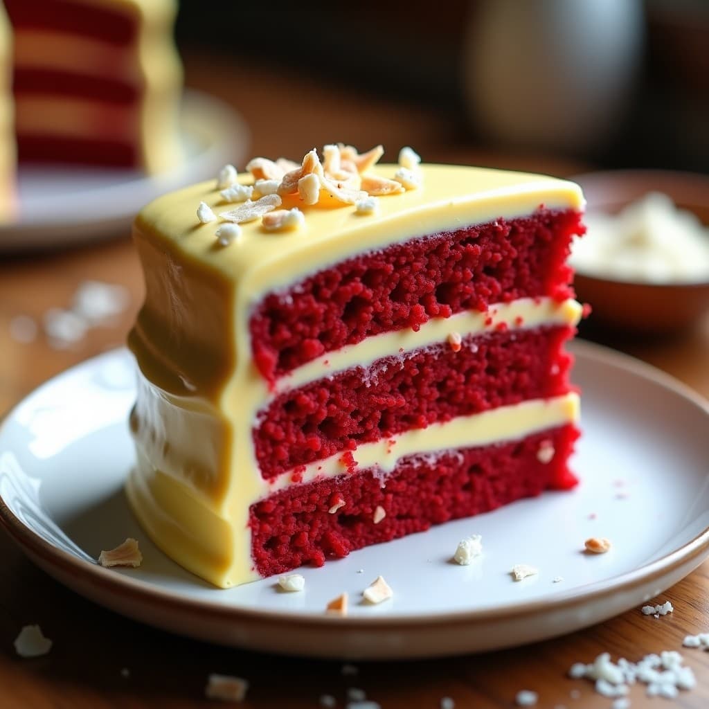 Red Velvet Keto con Crema de Queso de Cúrcuma: Postre Sin Azúcar y Sin Harina