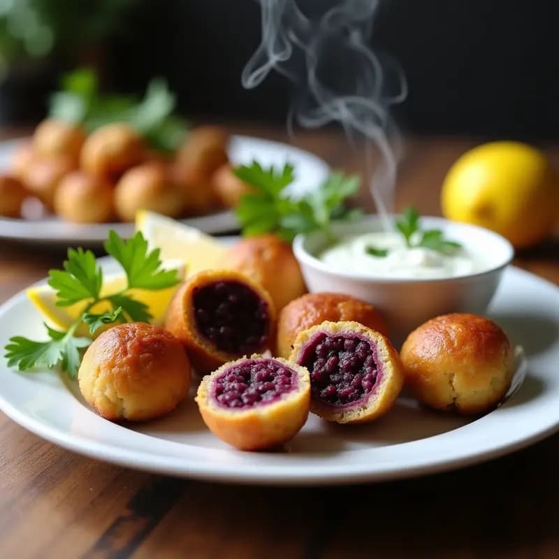 Rellenas de Papa Morada y Picadillo de Lentejas: Receta Cubana Vegana y Sin Gluten
