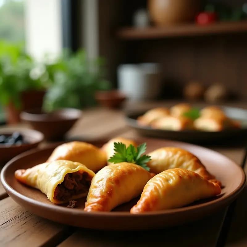 Rellenos de Papa con Carne de Res y Aceitunas: Empanadas Peruanas en Airfryer