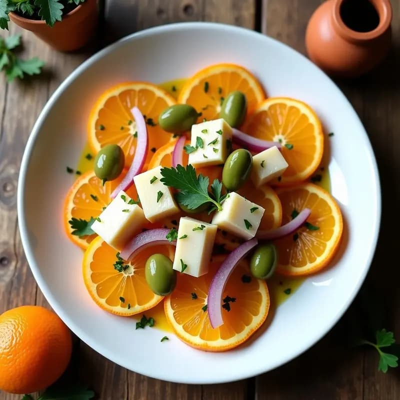 Remojón Granadino: Ensalada de Naranja, Bacalao y Aceitunas para Navidades