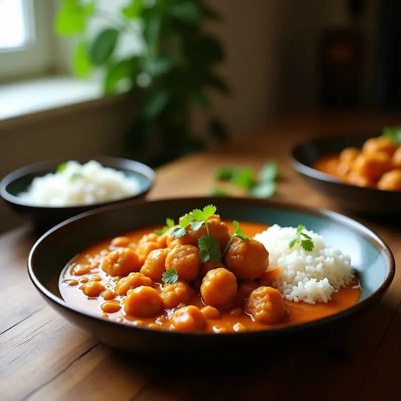 Rendang Indio de Jackfruit y Coco: Curry Seco Vegano en Olla Express
