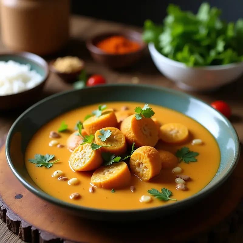 Rendang de Jackfruit en Leche de Coco y Especias: Estofado Indonesio Vegano