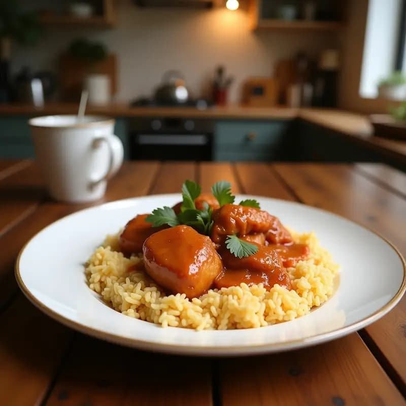 Rendang Indonecio de Pollo y Coco: Receta Picante y Aromática en Olla Lenta