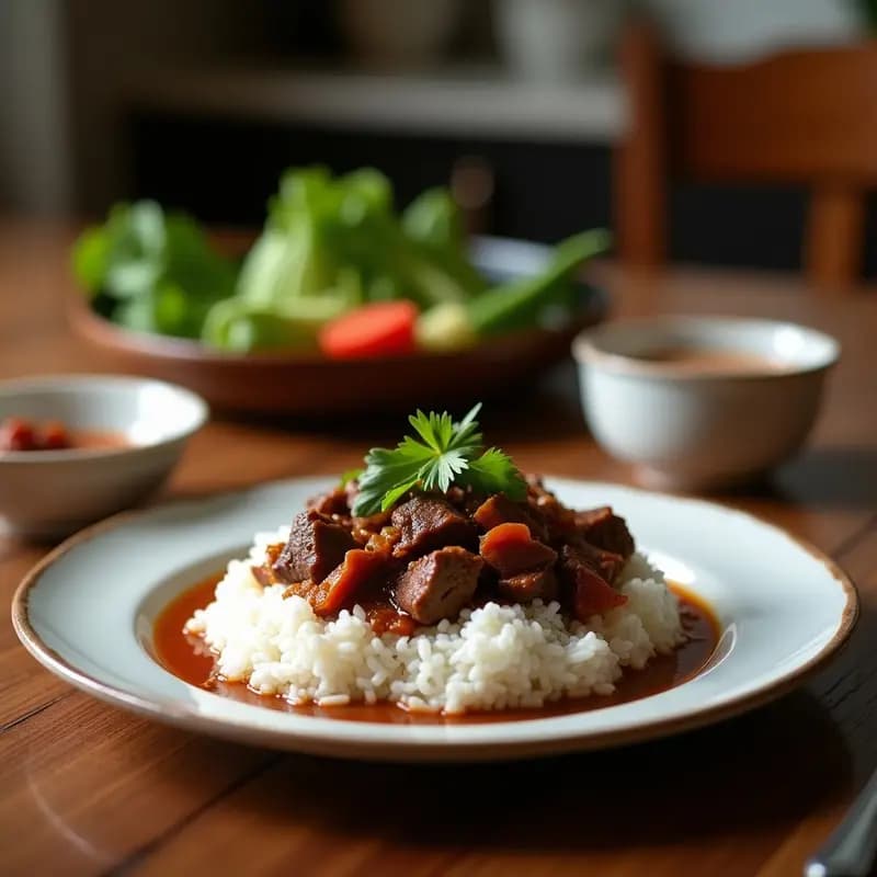 Rendang de Ternera con Coco y Especias: Estofado Indonesio Rico y Tradicional