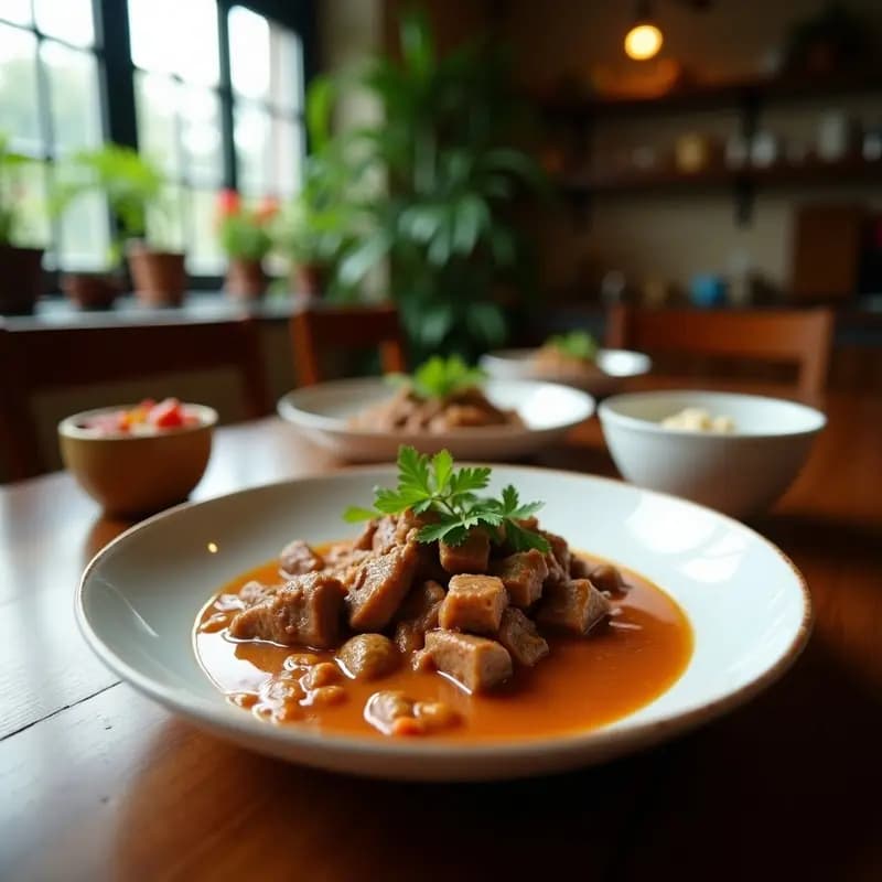 Rendang de Ternera y Coco: Estofado Indonesio en Olla Exprés y Bajo en Grasas