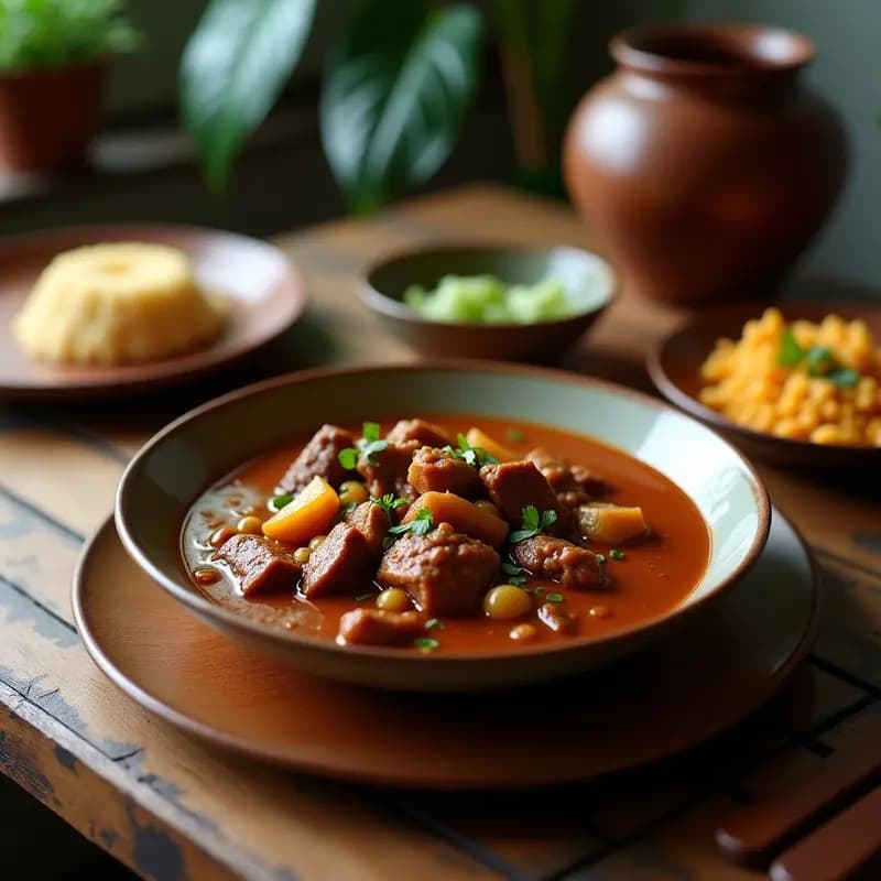 Rendang de Ternera Indonecio: Estofado Especiado en Olla Lenta con Leche de Coco