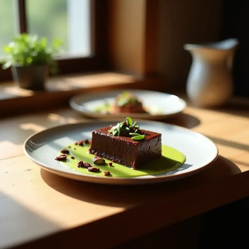 Rendezvous de Chocolate y Wasabi: Postre Francés-Japonés Sin Horno y Sin Azúcar