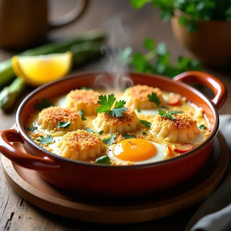 Pepitoria de Espárragos Blancos y Gambas: Receta de Primavera en Cazuela