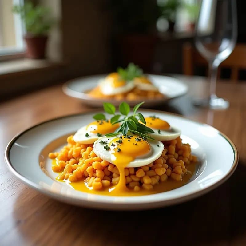 Revuelto de Gramajo con Huevos y Espinacas: Receta Gourmet con Trufa en 15 Minutos
