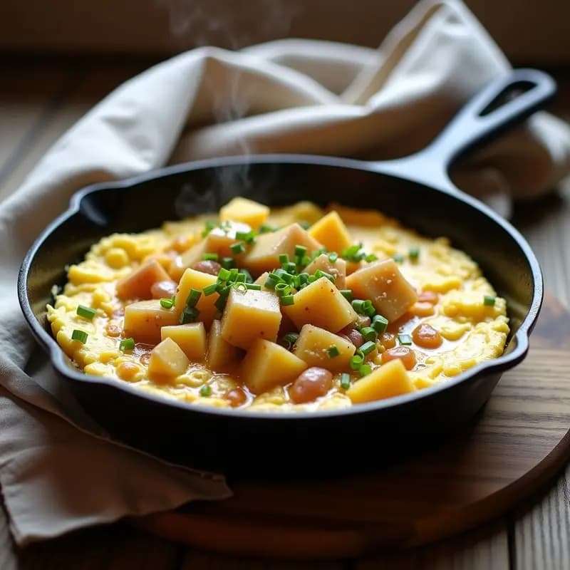 P'emploi de Pommes de Terre et Poireaux: Revuelto Francés con Patatas y Puerros en Sartén