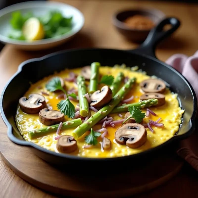 Revuelto de Setas y Espárragos Blancos con Trufa: Receta de Primavera en Sartén