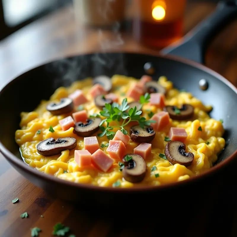 Revuelto de setas y jamón: Tapa rápida y deliciosa para cualquier ocasión