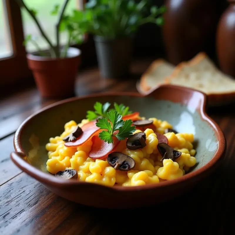 Revuelto de Setas y Trufa Negra: Receta de Montaña con Toque Gourmet