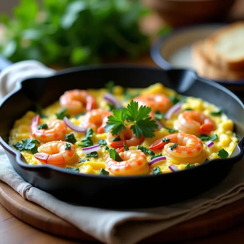 Revuelto de Tagarninas y Gambas: Receta de Primavera Andaluza en Sartén