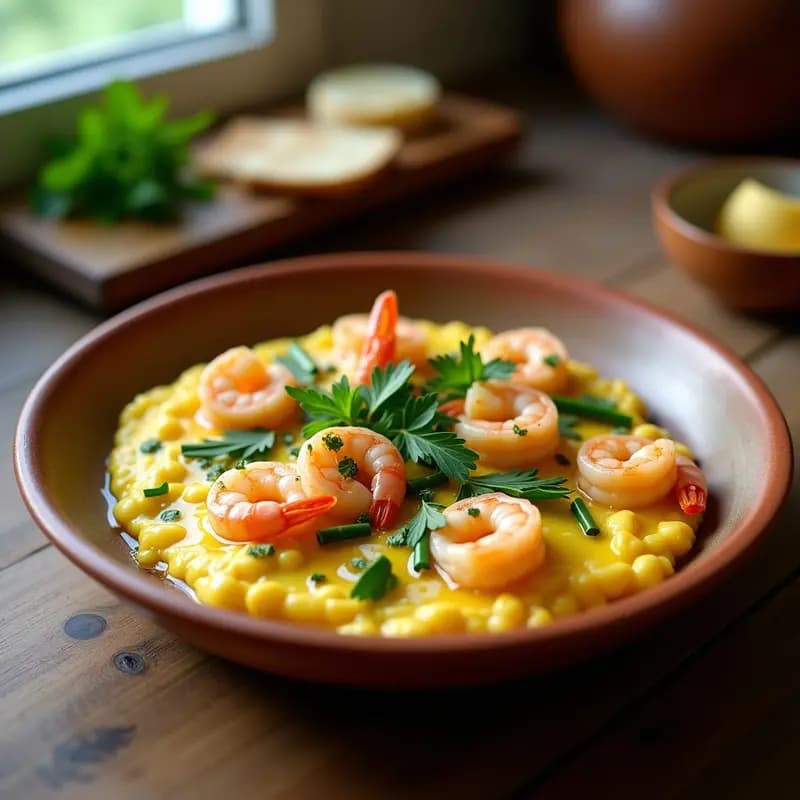 Revuelto de Tagarninas y Gambas: Receta de Prima Vera de la Costa Andaluz